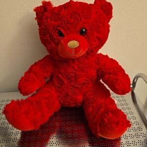 Build A Bear Red Roses Teddy Plush Stuffed Animal Toy